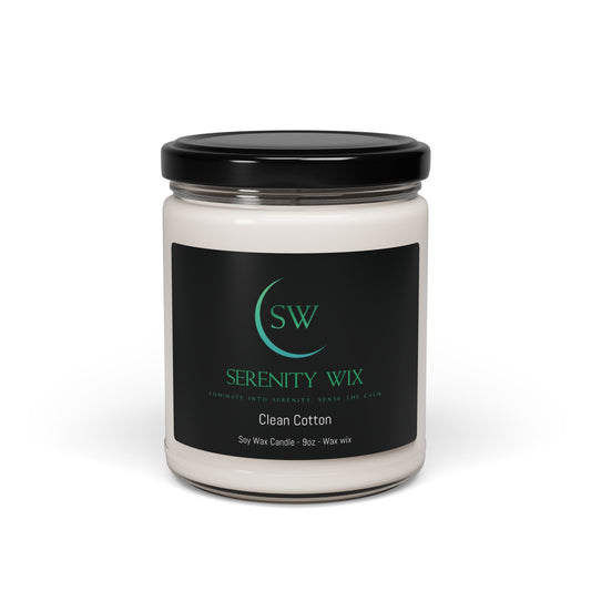 Clean Cotton Scented Soy Candle. Enjoy the scent of freshly clean laundry right off the line with tones of fresh air, leafy greens and floral notes.