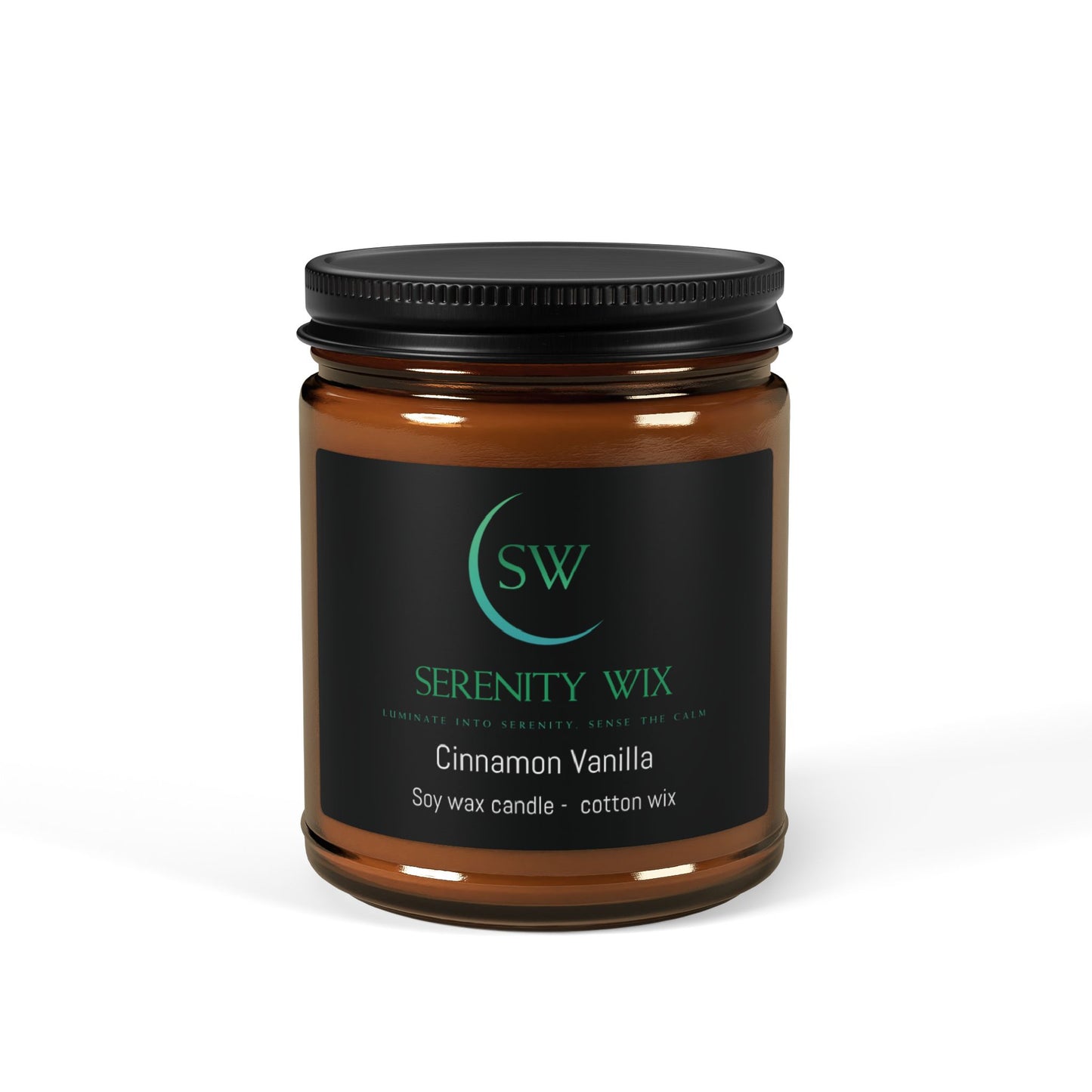 Cinnamon Vanilla Soy Candle — Amber Jar Scented Candle (Multi-Size)