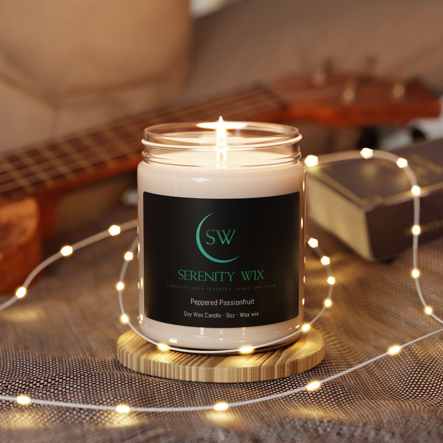 Peppered Passion Fruit soy candle with complex tones of a tropical and fruity scent with spicy and earthy undertones.