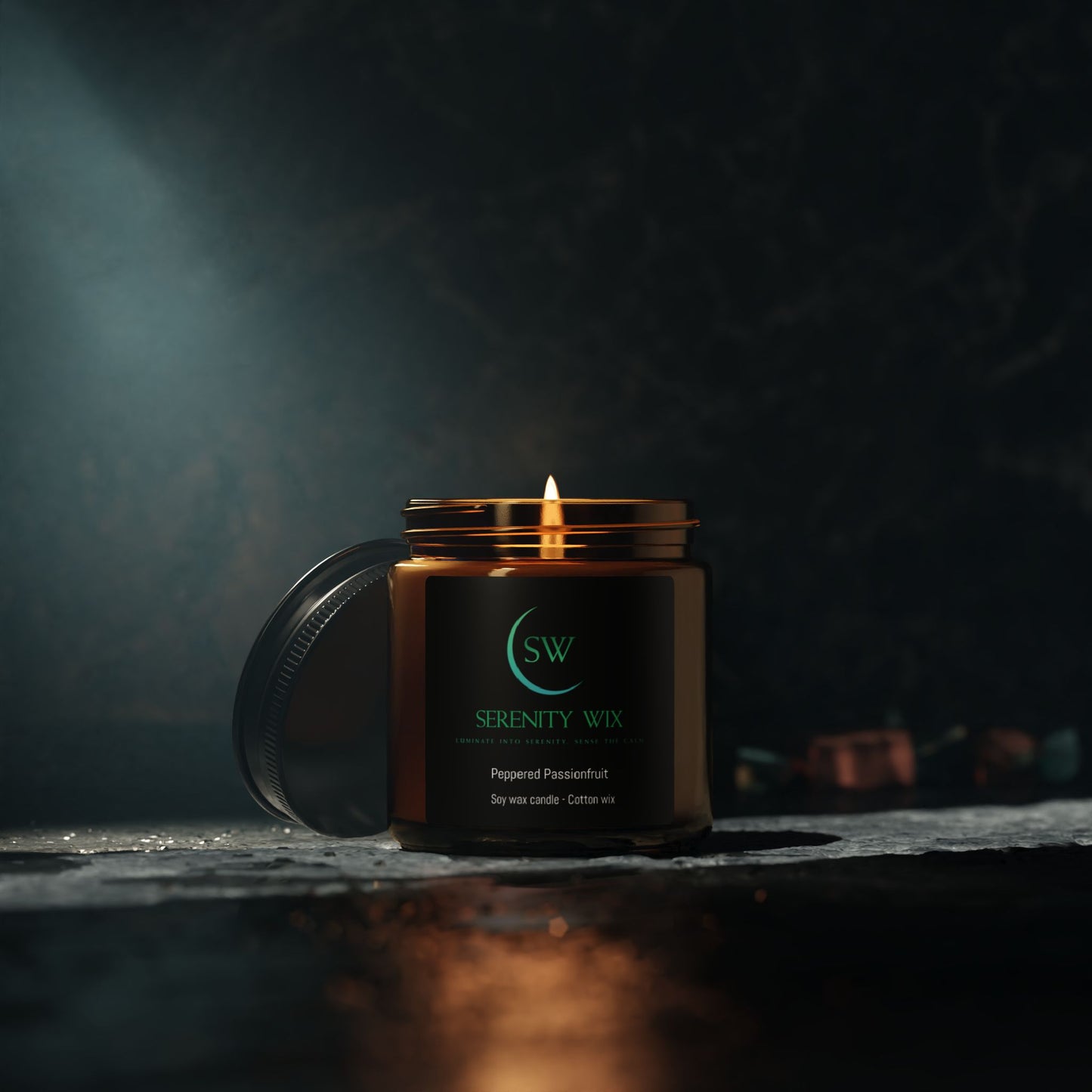 Peppered Passionfruit. An energizing aroma with a tropical fruit explosion and a warm spicy kick. A cozy base of amber, musk and sandalwood adds to a sophisticated evening with friends.