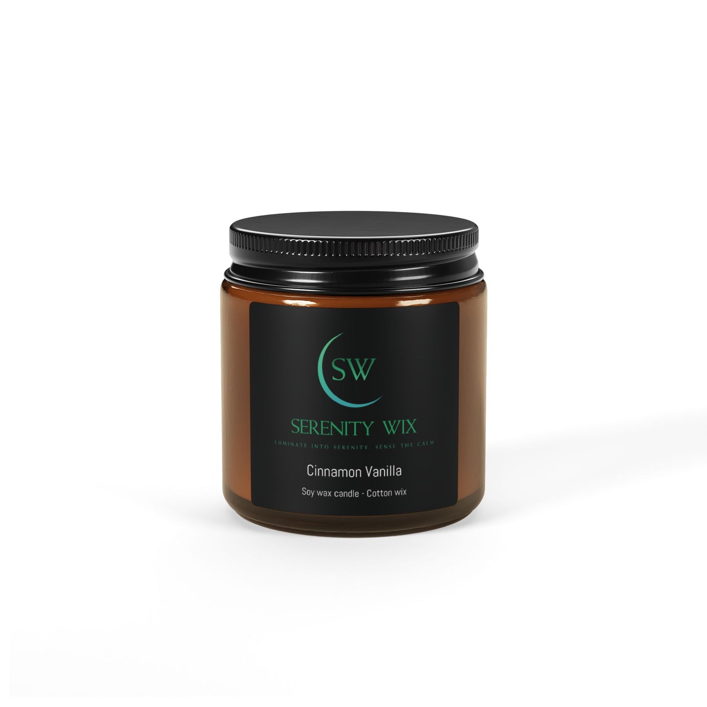 Cinnamon Vanilla Soy Candle — Amber Jar Scented Candle (Multi-Size)