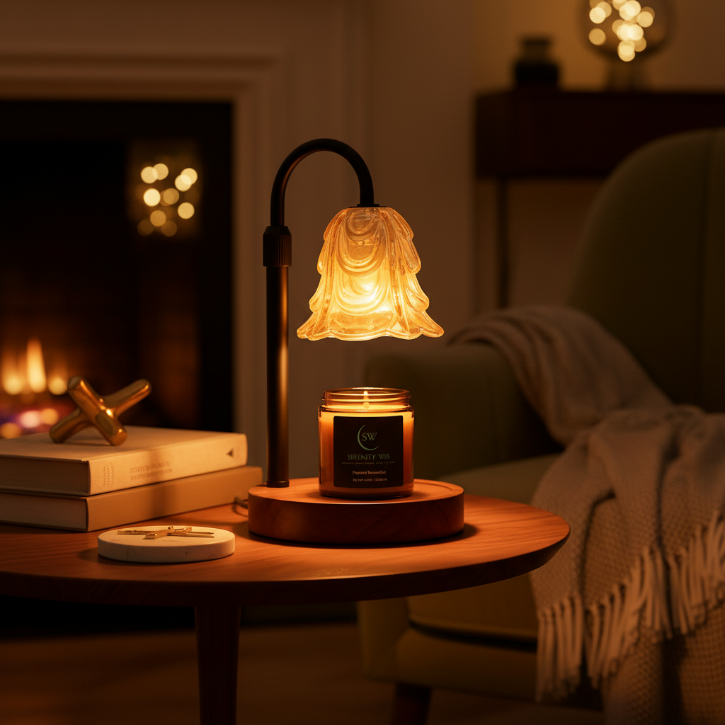 4 Speed Dimmable Flower Lamp with Peppered Passionfruit - Elegant Evening Setting