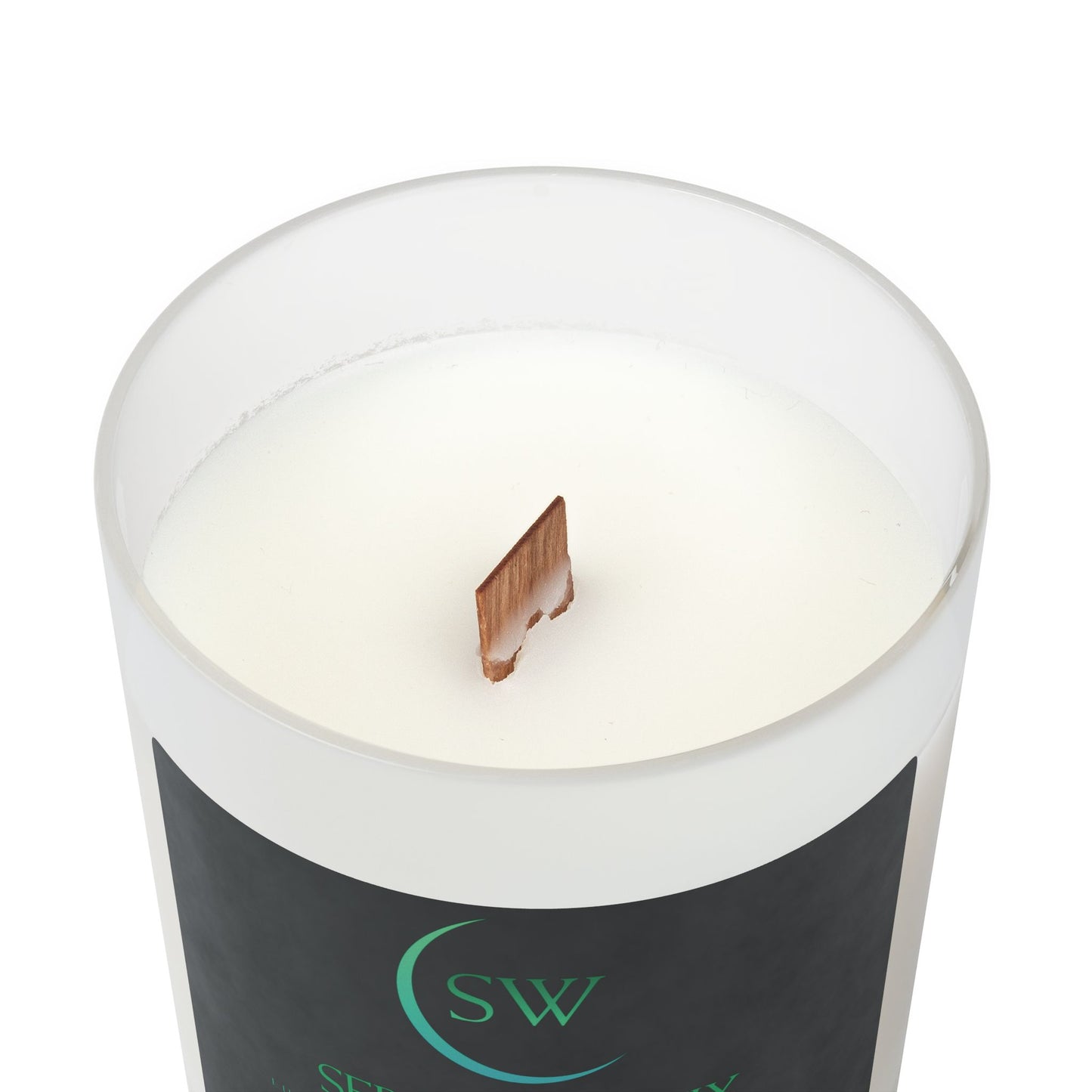 Mango Coconut soy candle in a frosted vessel with a unique wooden wick and lid. This tropical fusion is sweet and creamy to the senses and creates a beachy, summer vibe with its hints of pineapple, orange and peach.