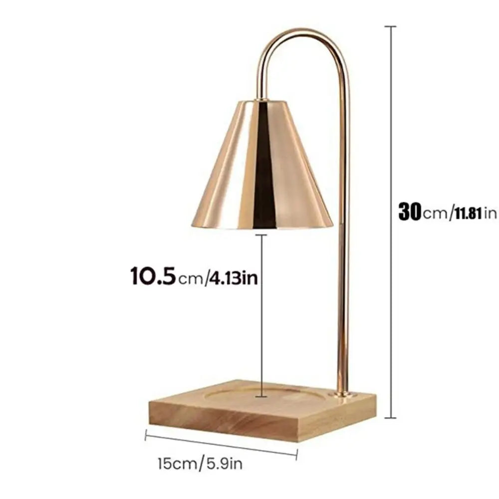 Aroma Diffuser Candle Warmer Lamp Desk Lamp Solid Wood Base Candle Melt Warmer Aromatherapy EU Plug Candle Heating Lamp Indoor