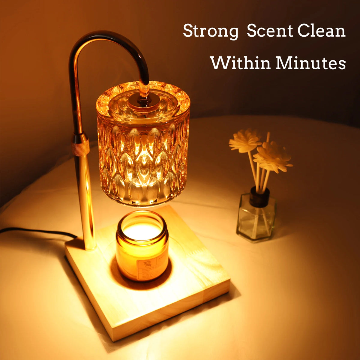 Candle Warmer Lamp, Electric Dimmable Wax Melt Warmer, Adjustable with Timer for Scented Wax Jar Candles.