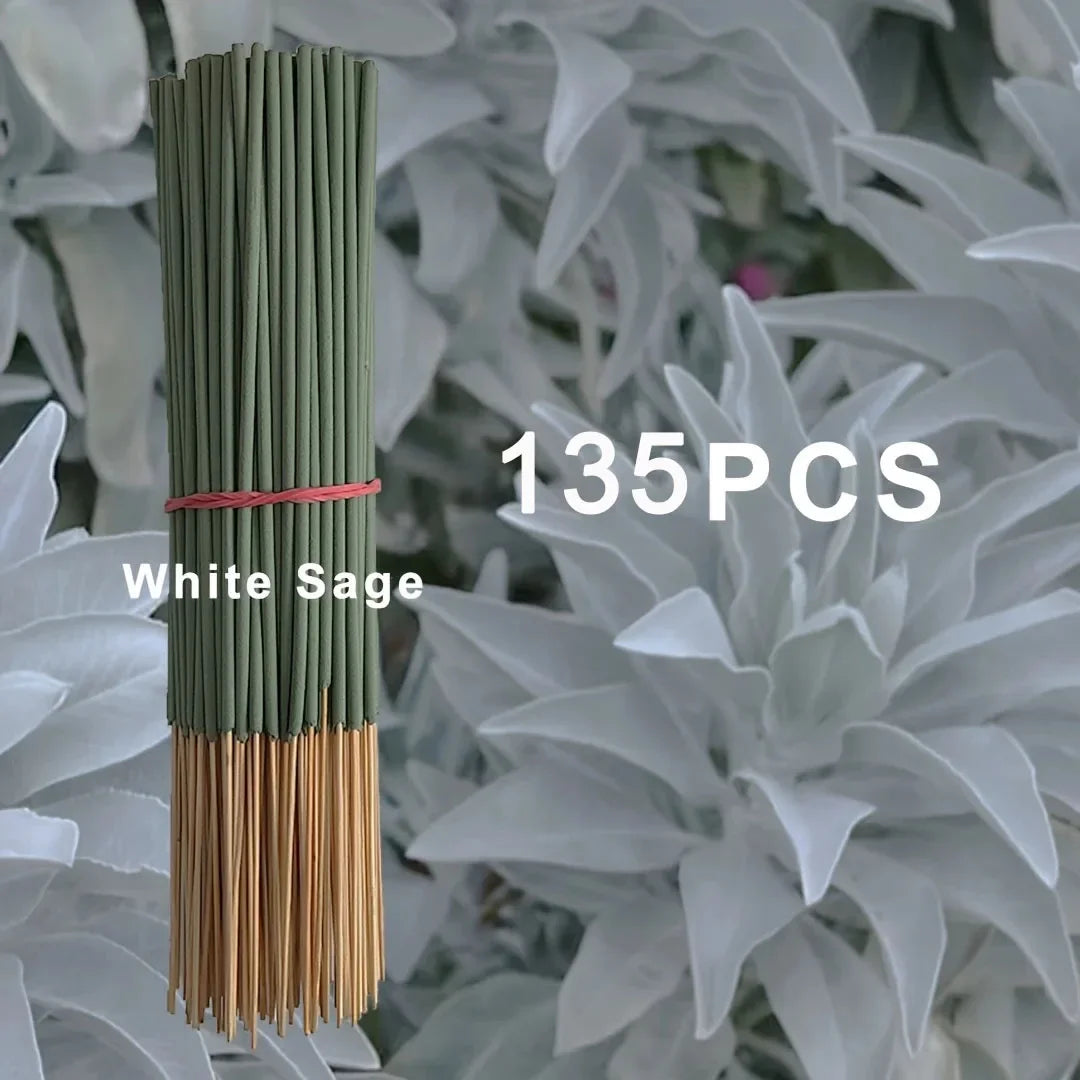 25/50pcs White Sage Incense Sticks, 8.66inch Suitable for Yoga and Meditation, Purifies the Mind and Eliminates Negative Energy