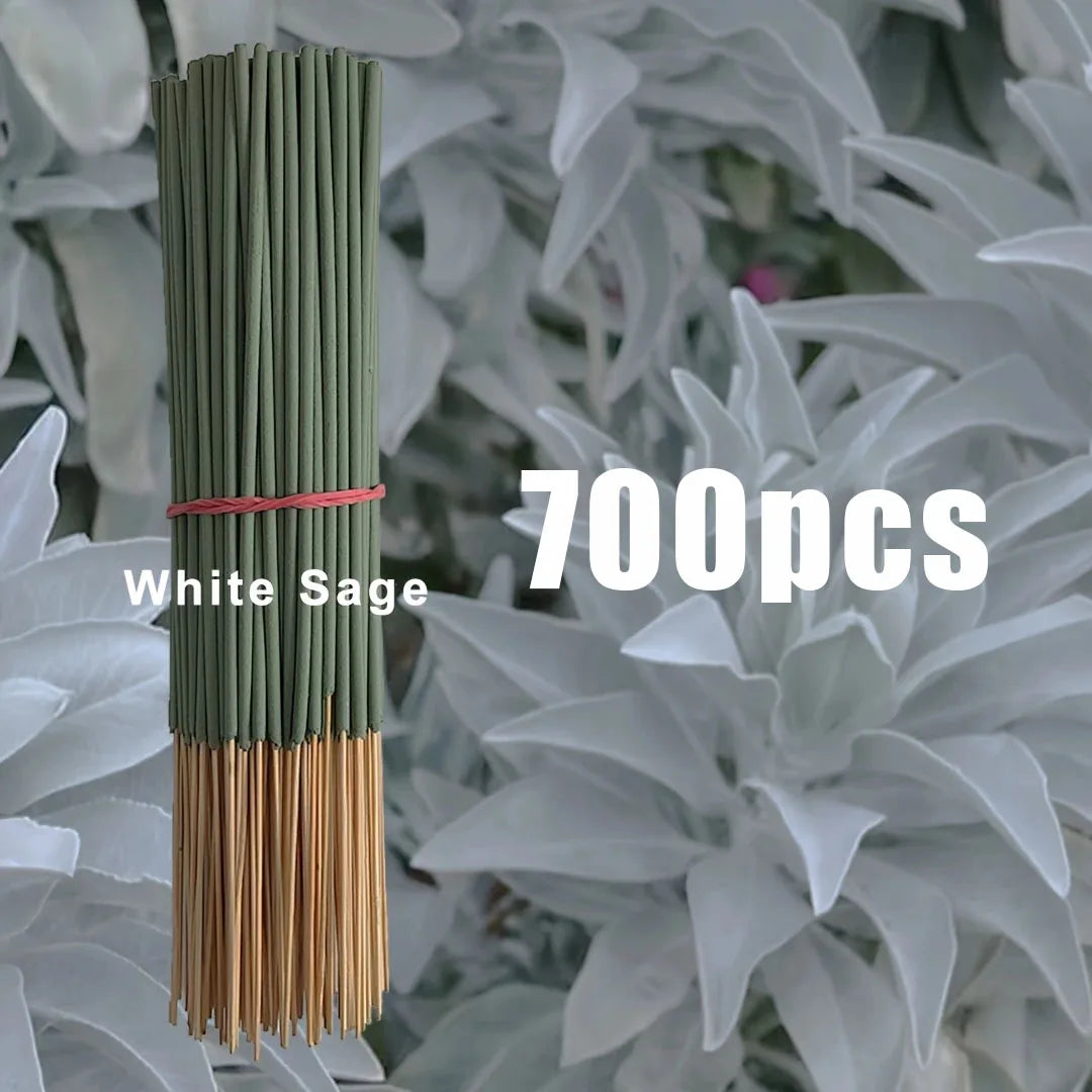 25/50pcs White Sage Incense Sticks, 8.66inch Suitable for Yoga and Meditation, Purifies the Mind and Eliminates Negative Energy