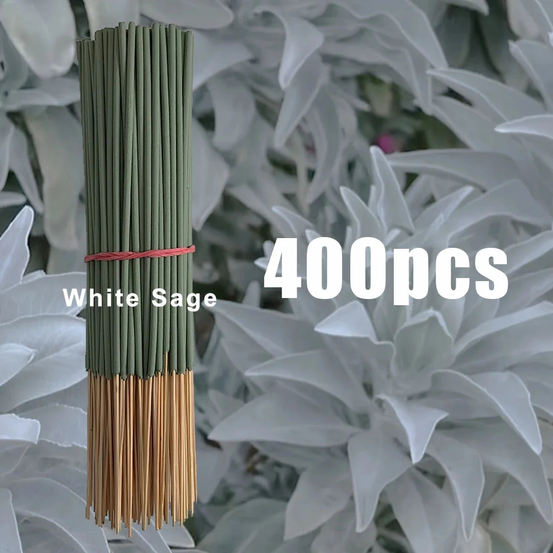 25/50pcs White Sage Incense Sticks, 8.66inch Suitable for Yoga and Meditation, Purifies the Mind and Eliminates Negative Energy