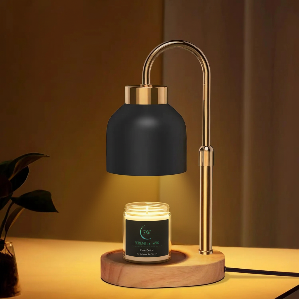 Black Lamp with Clean Cotton - Clean Background