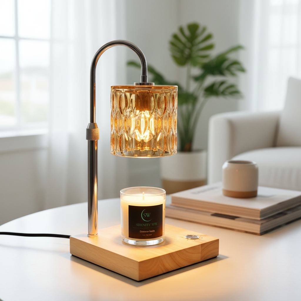 Dimmable Timer Lamp with Cinnamon Vanilla - Bright Modern Setting