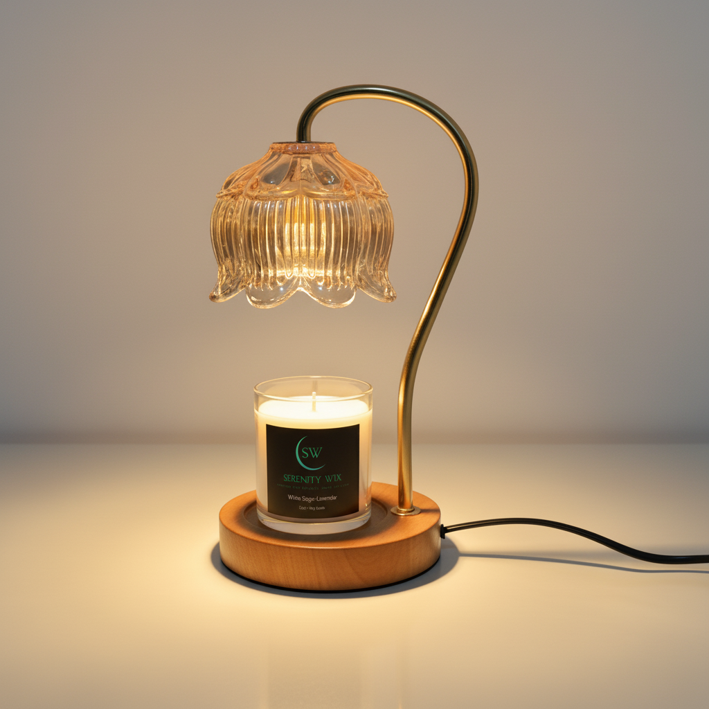 Flower Timer Lamp Color 5 with White Sage Lavender