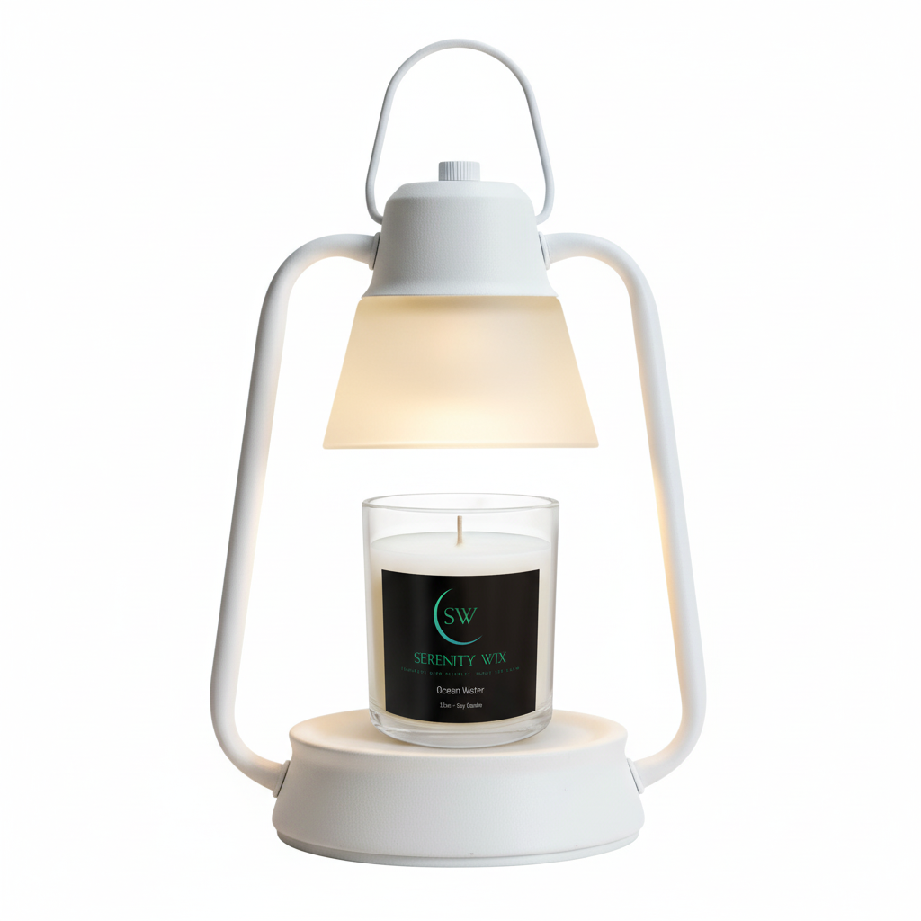 Nordic White Lamp with Ocean Water - View 2
